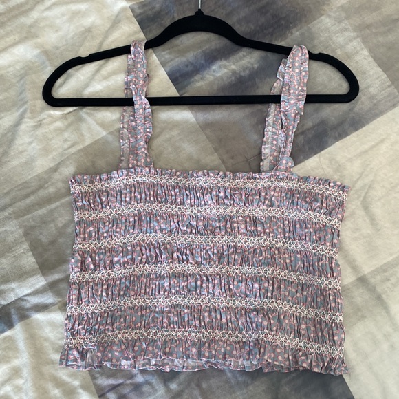 French Connection Smocked Cropped Tank - Picture 2 of 4